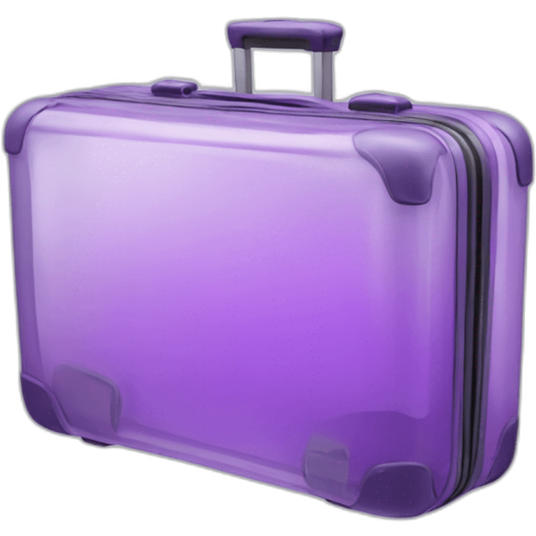 3d luggage low opacity purple transparent see-through emoji