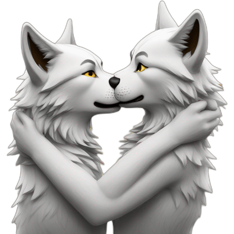 wolves kiss emoji