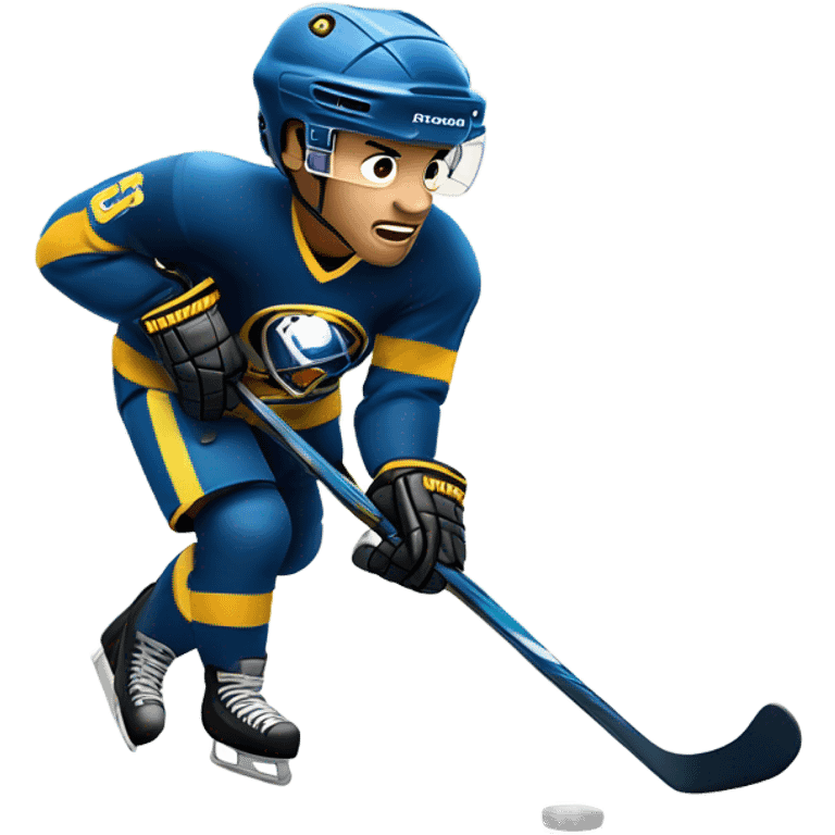 Golden hockey player emoji