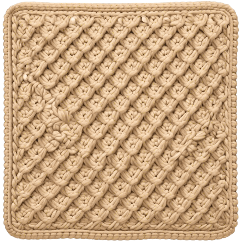 crocheted beige blanket emoji