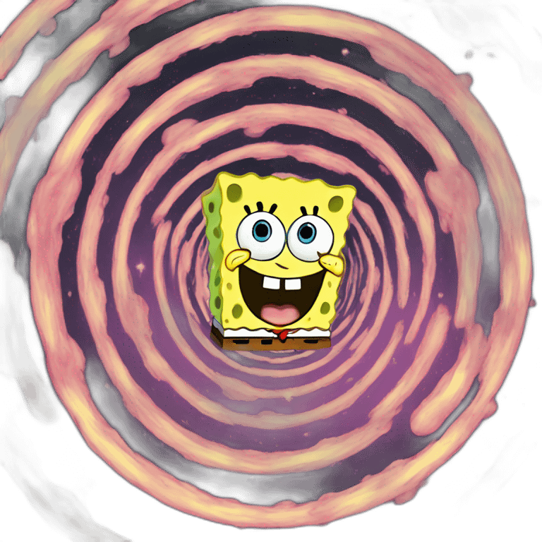 spongebob in a black hole emoji