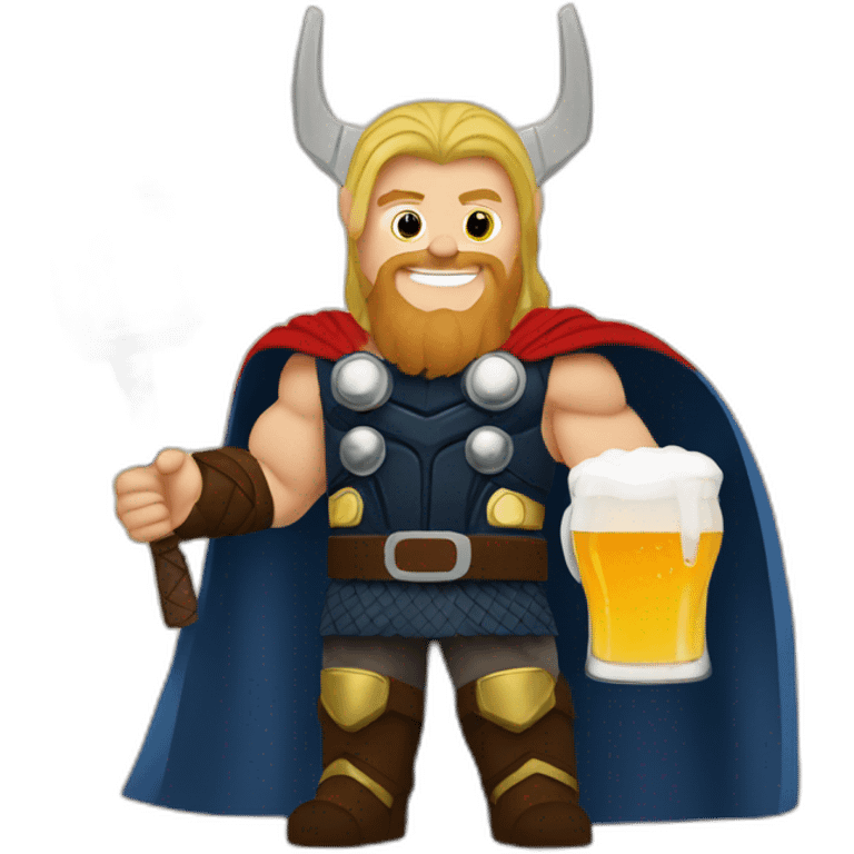 Thor with beer emoji