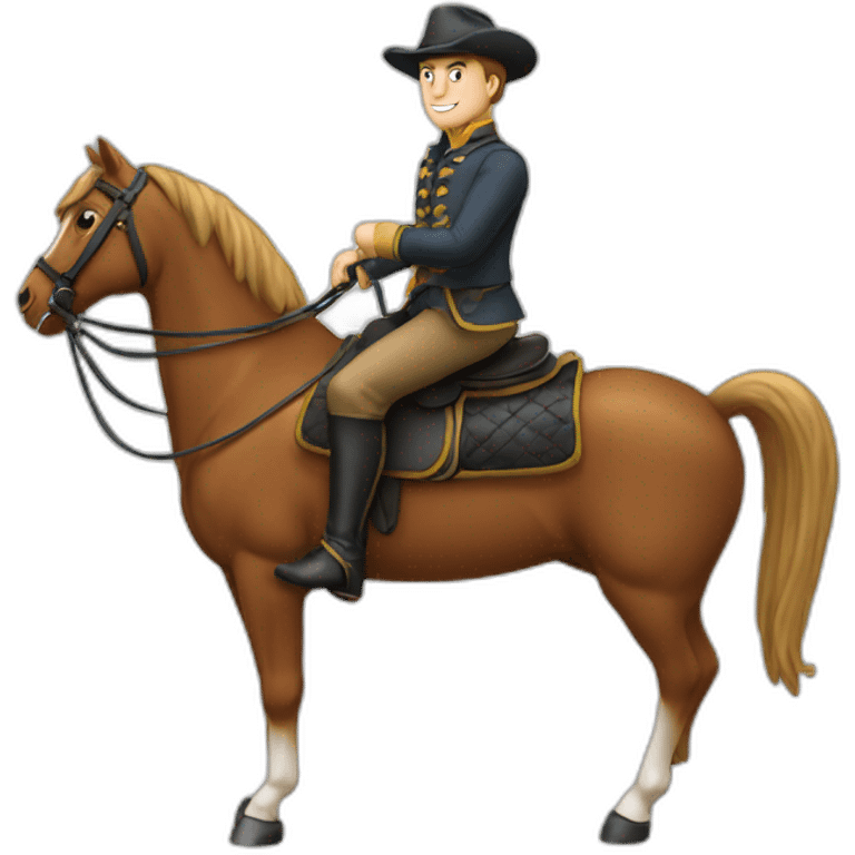 Homme sur cheval emoji