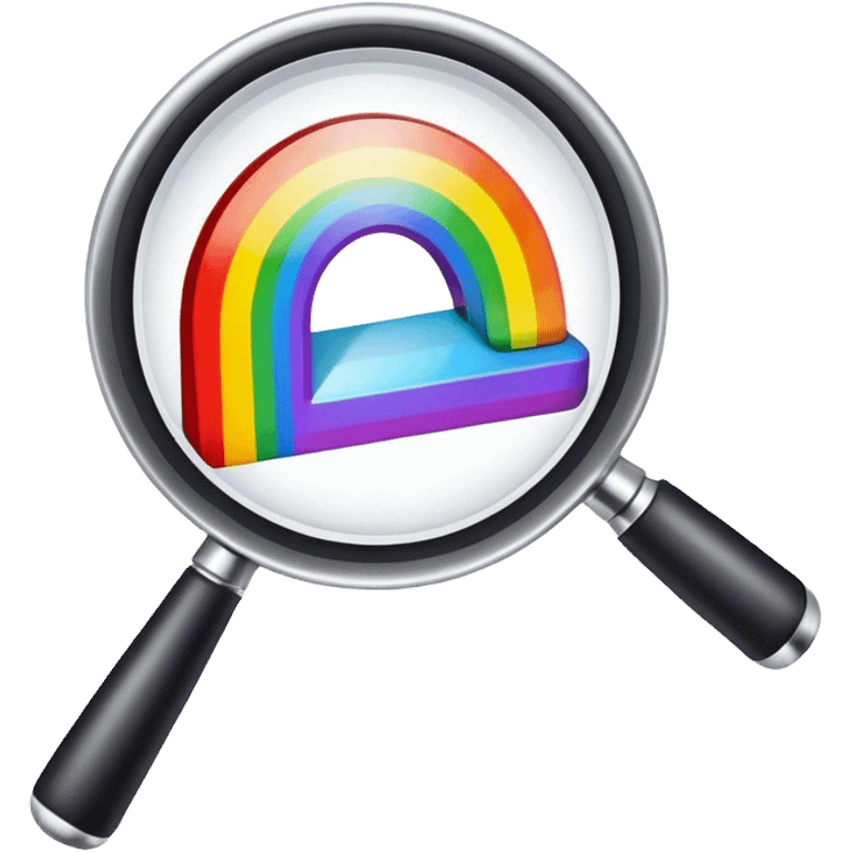 rainbow magnifier emoji