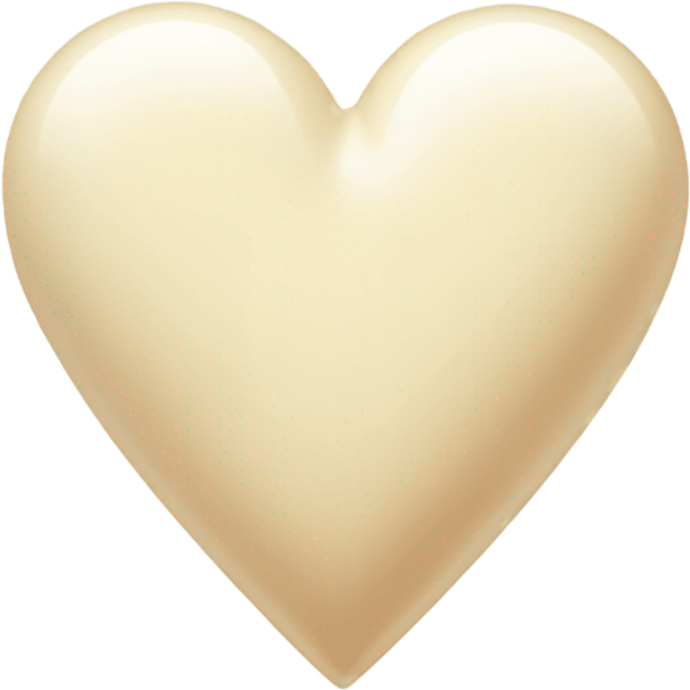 small cream colour heart, with light shimmer  emoji