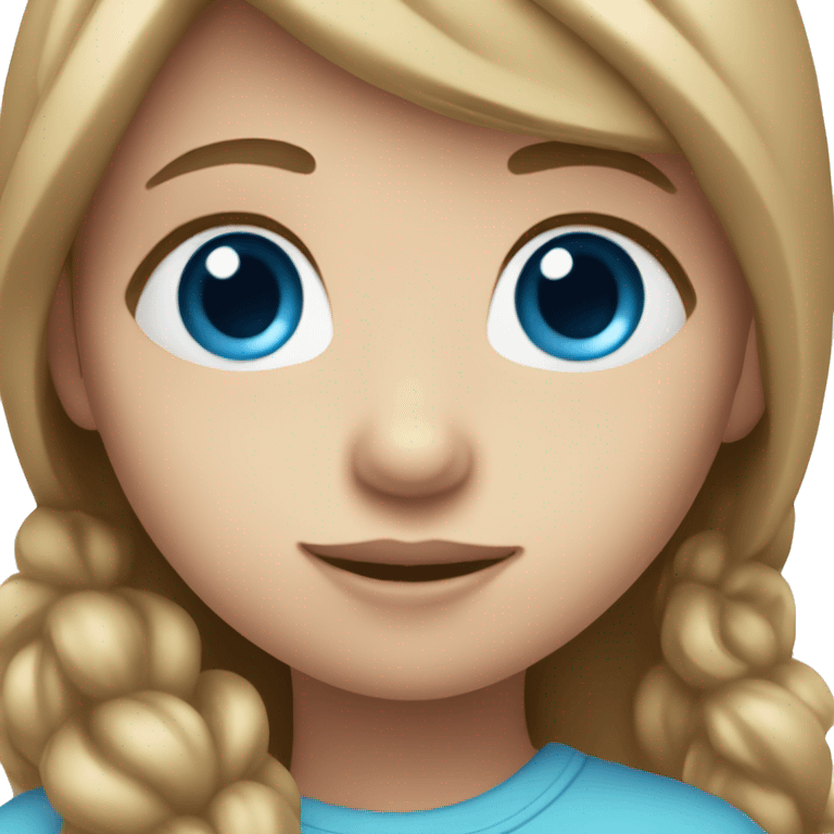 girl holding heart with light brown hair blue eyes fair skin emoji