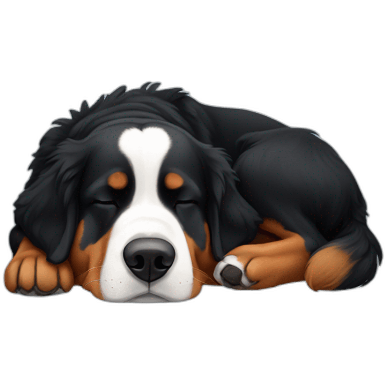 Bernese mountain dog sleeping emoji