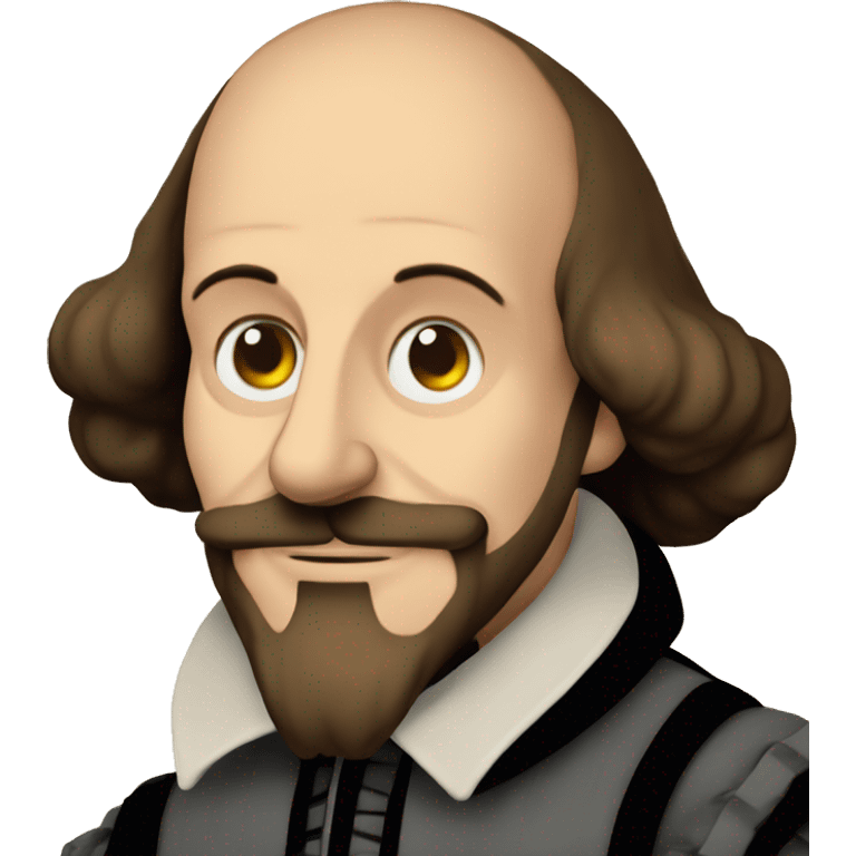 William Shakespeare holds chart in his hand emoji