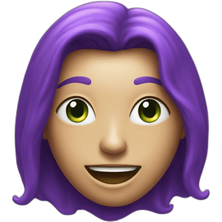 extraterrestre roxo feliz emoji