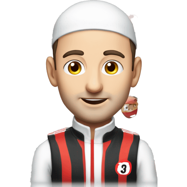 Make me an emoji of Robert Kubica with his Orlen Costume in apple emoji style emoji