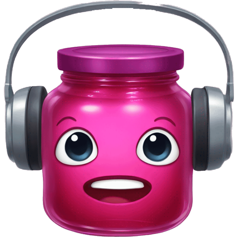 Jar of jelly with headphones emoji