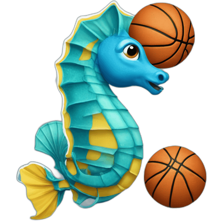 seahorse basketball emoji