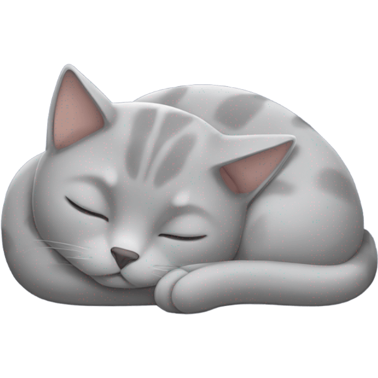 cute gray sleeping cat emoji