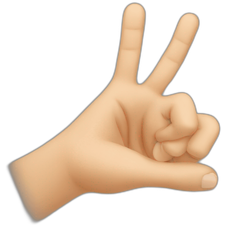 A hand pointing emoji