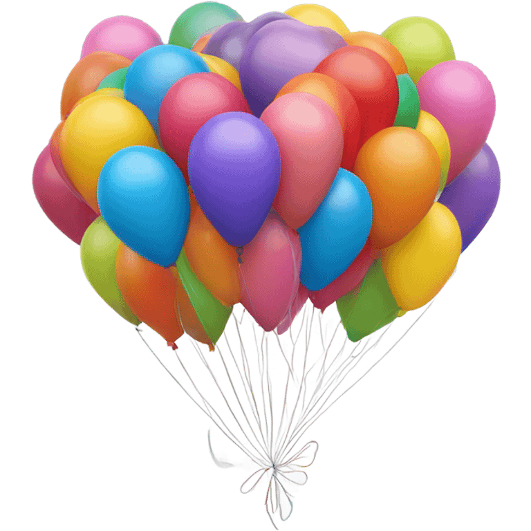 Bundle of colorful balloons  emoji