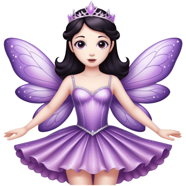 sugar plum fairy with dark hair  emoji