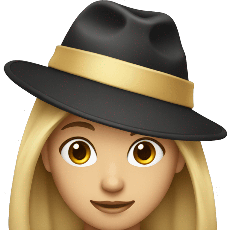 A 16 year old person wearing a black hat emoji