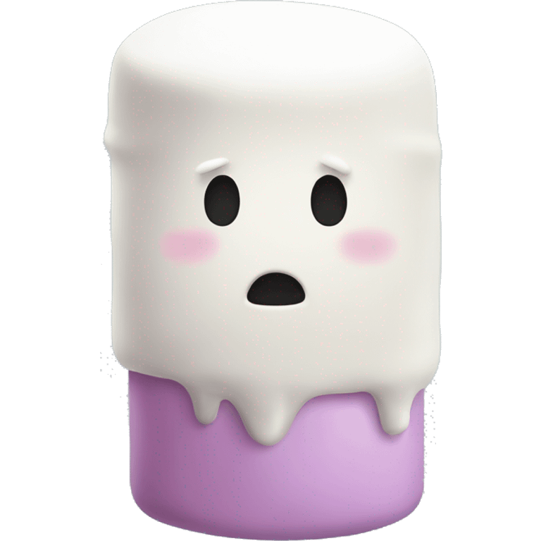 marshmallow no face emoji