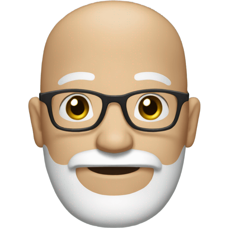 Bald man white beard and glasses  emoji