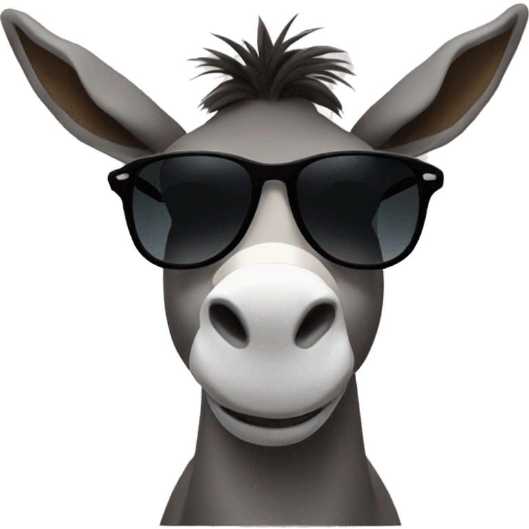 Donkey with sunglasses emoji