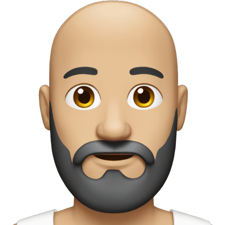 bald man with black beard emoji