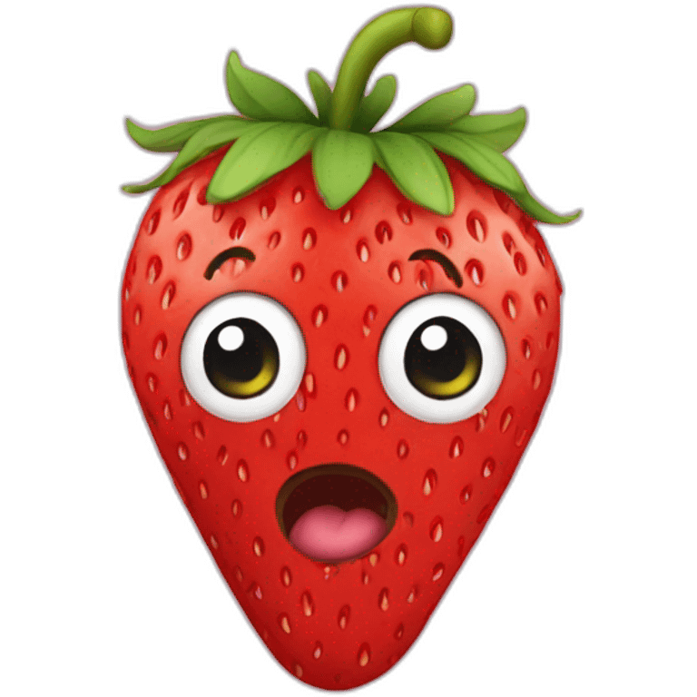 fraise qui pleure emoji