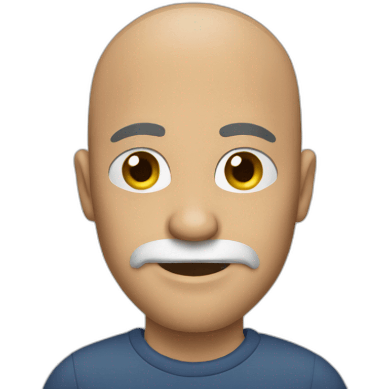 a bald man with beard emoji