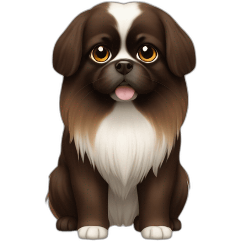 Pekingnese dark brown  emoji