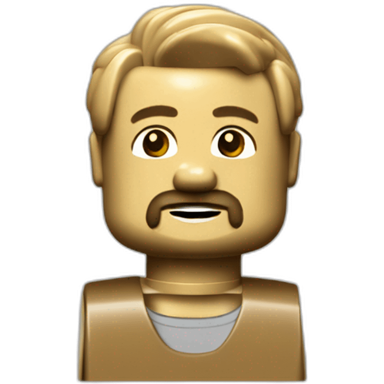 Lego minifig with goatee emoji