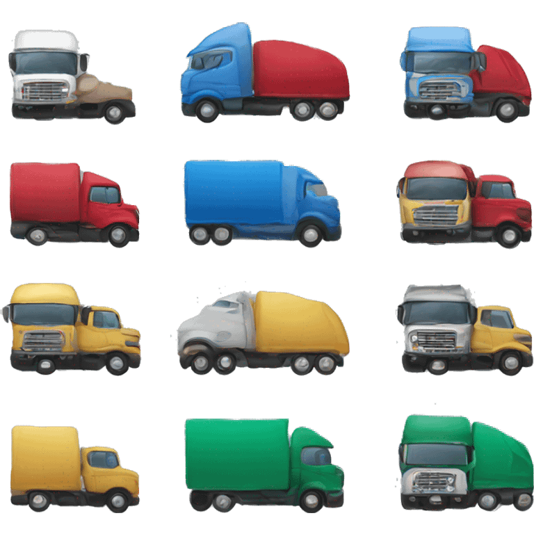 Truck carrying cars  emoji