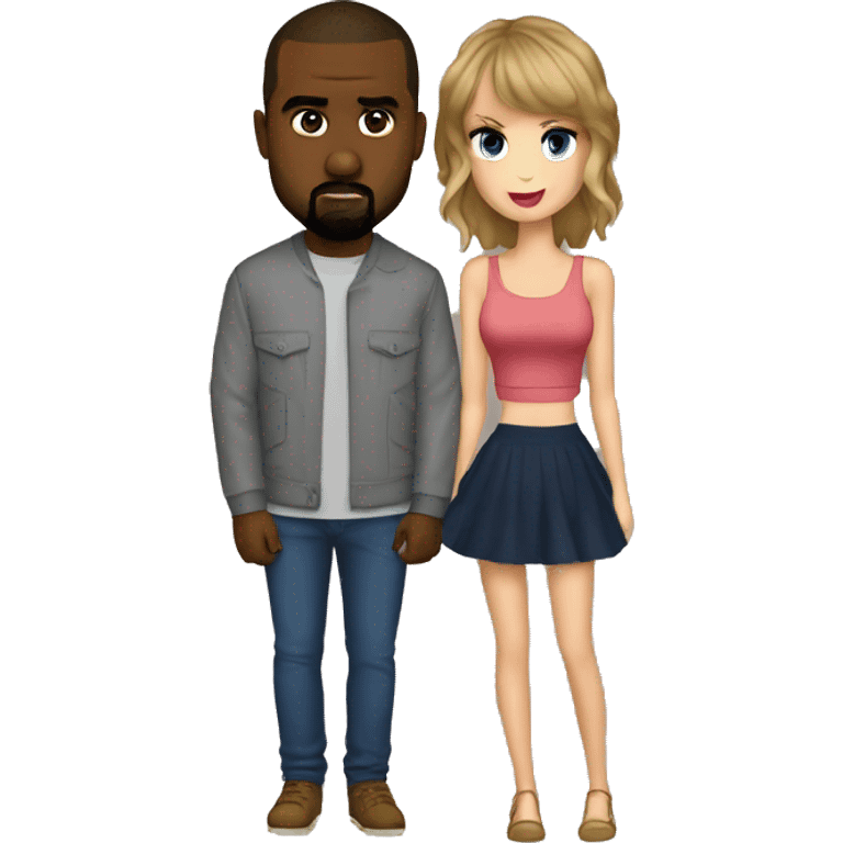 Taylor swift with kanye west emoji