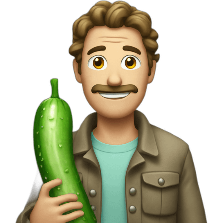 Rick with cucumber emoji