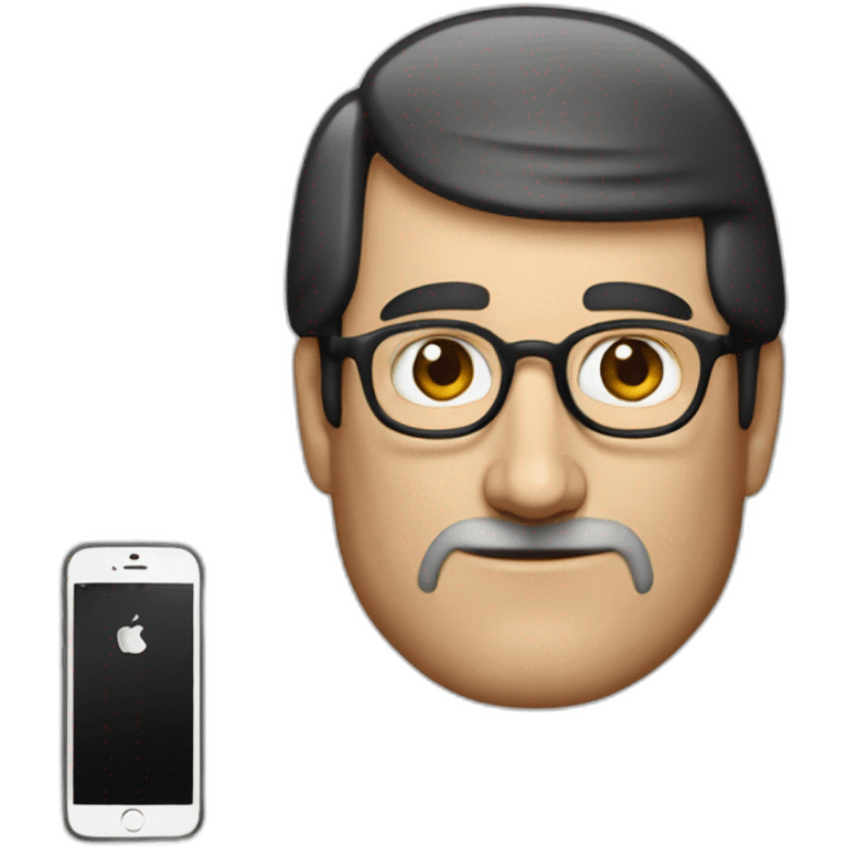 steve jobs con iphone emoji