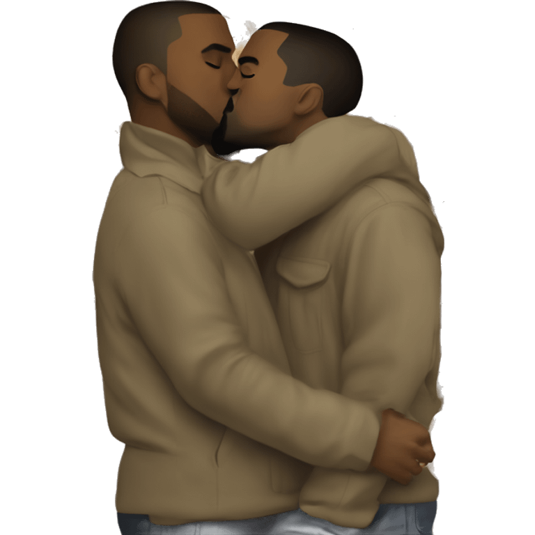 kanye west kissing kanye west emoji