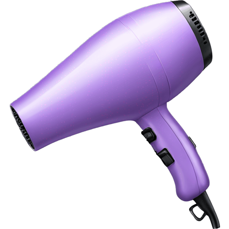 Realistic light purple hair dryer isolated  emoji