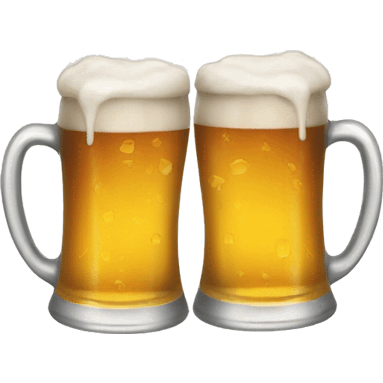 Hands toasting beer mugs  emoji