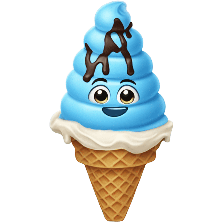 Blue ice cream emoji