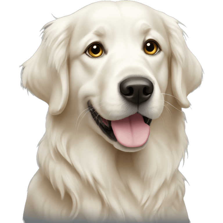 White golden retriever emoji