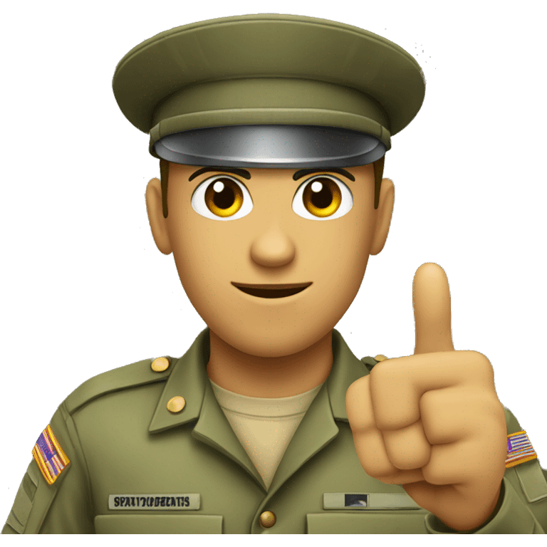 army soldier pointing at you with hand emoji