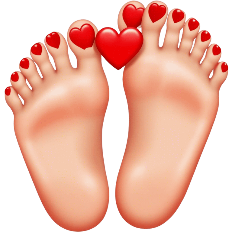 feet with heart toes emoji