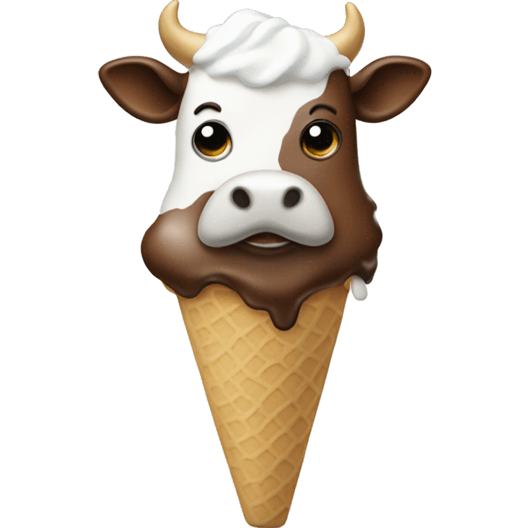 ice cream cow emoji