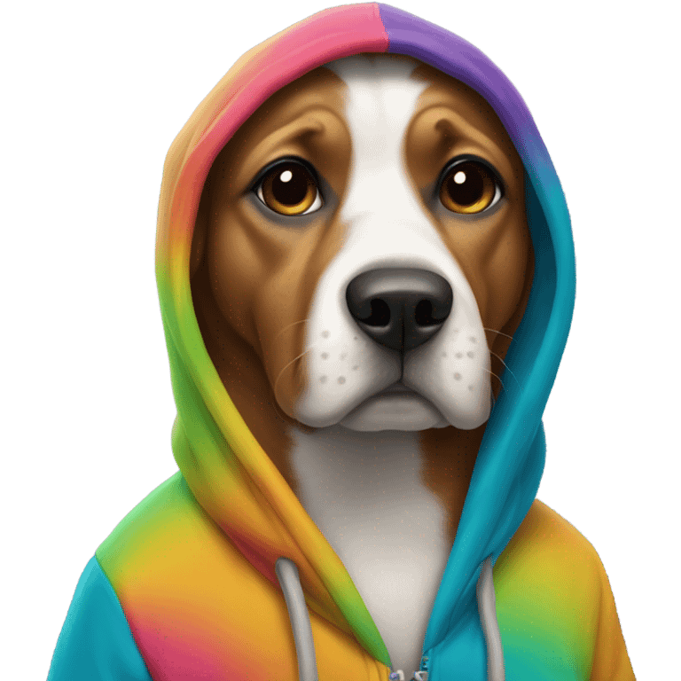 Dog wearing a hoodie  emoji