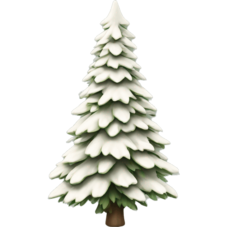 Realistic isolated off white fir christmas tree   emoji