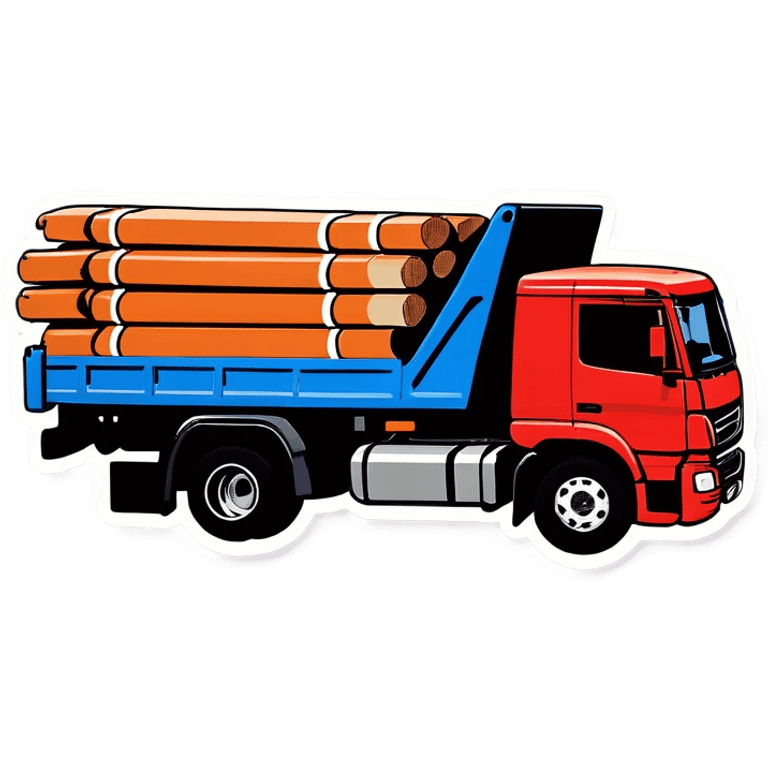 lkw mit holzbeladen rod emoji