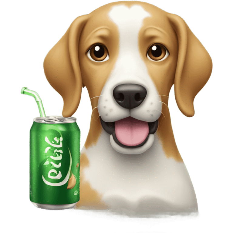 dog drinking ginger ale  emoji