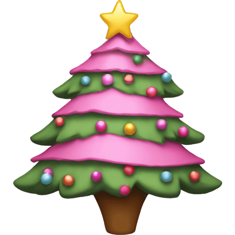 pink Christmas tree emoji