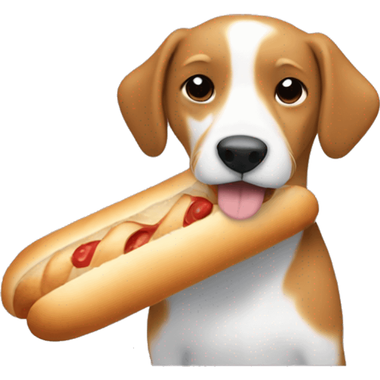 dog eatin baguette emoji