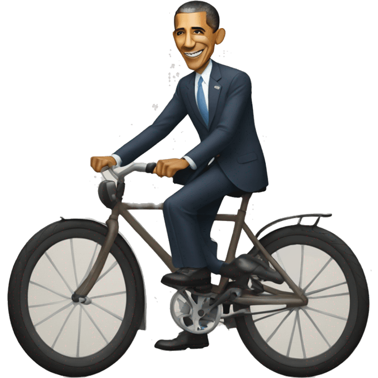 obama sur un vélo  emoji