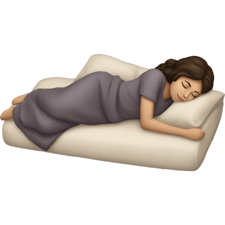 Brunette girl sleeping emoji