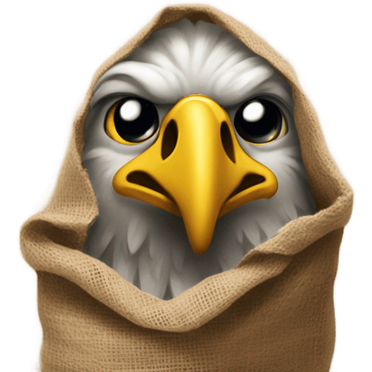 Eagle in a sack emoji